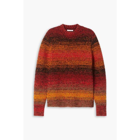 Chlo� 'Striped' Red Ribbed Cashmere Sweater Size XS - Picture 1 of 5